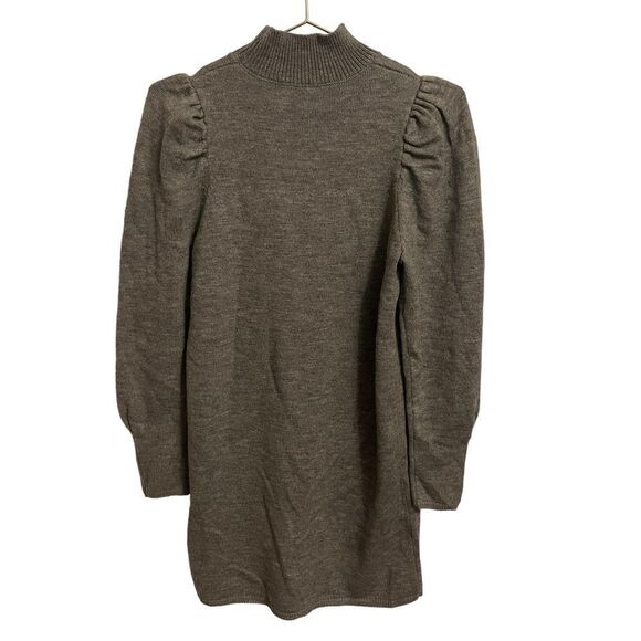 WAYF Grey Puff Sleeve Sweater Dress Size Small - Picture 6 of 11